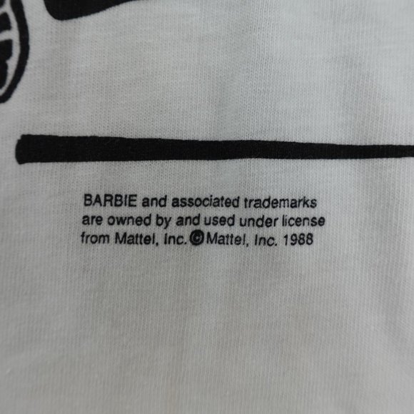 Vintage Barbie Shirt Mens Large Movie Mattel Tee T Short Sleeve White - Picture 4 of 8
